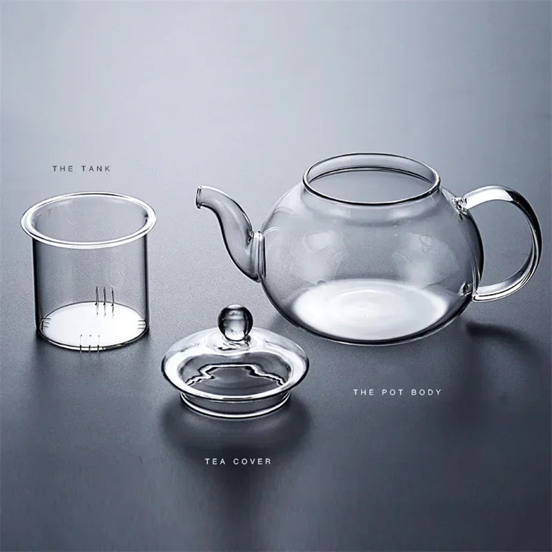 Heat-Resistant Glass Teapot - Flower Tea Pot