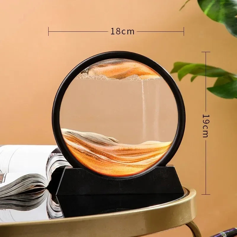 3D Moving Sand Hourglass Art