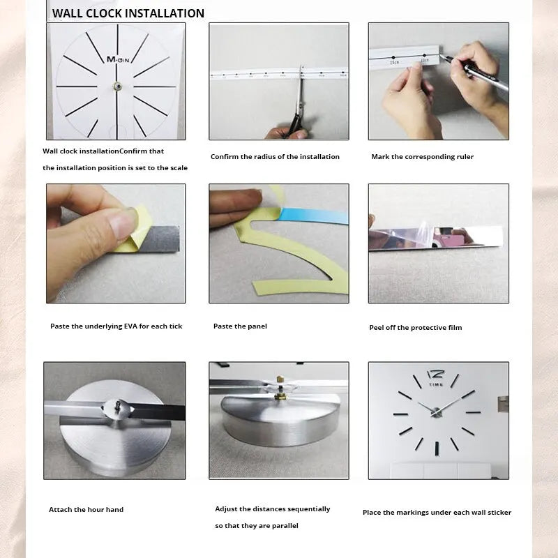 Elegant 3D Acrylic Wall Clock with Roman Numerals