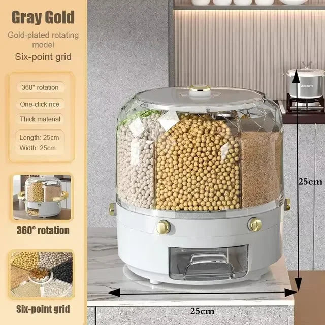 360° Rotating Rice and Cereal Dispenser
