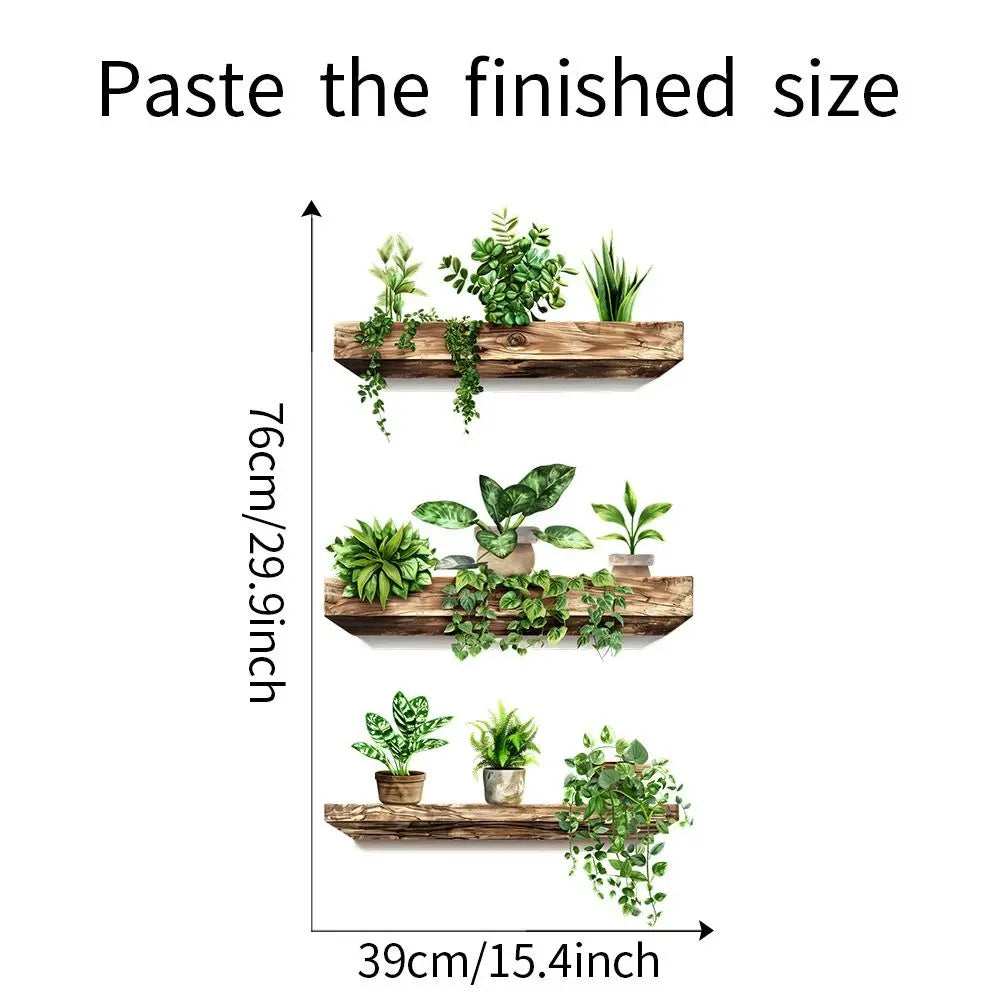 Eco-Friendly Potted Plant Wall Stickers