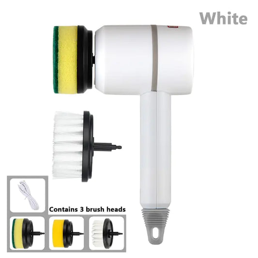 Electric Cordless Cleaning Brush – 3 Brush Heads