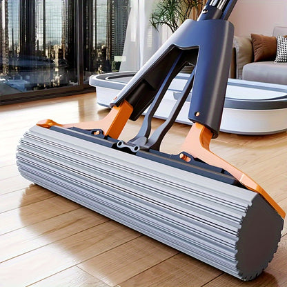 Double-Fold Sponge Mop – Hands-Free C