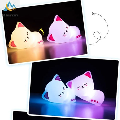 Soft Silicone Cat LED Night Light