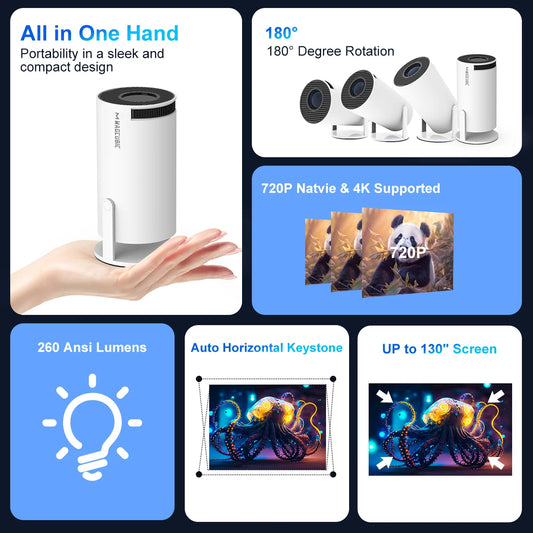 Projector HY300 Pro 4K Android 11 Dual Wifi6  Home Cinema Outdoor Projetor