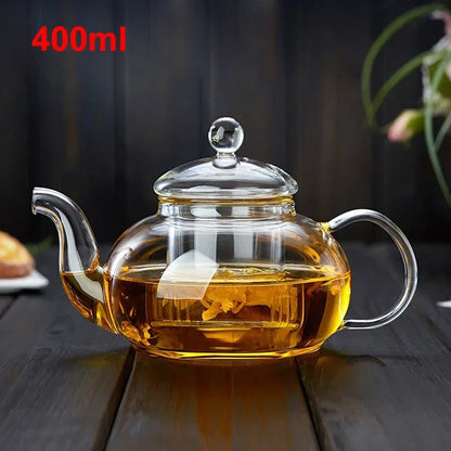 Heat-Resistant Glass Teapot - Flower Tea Pot