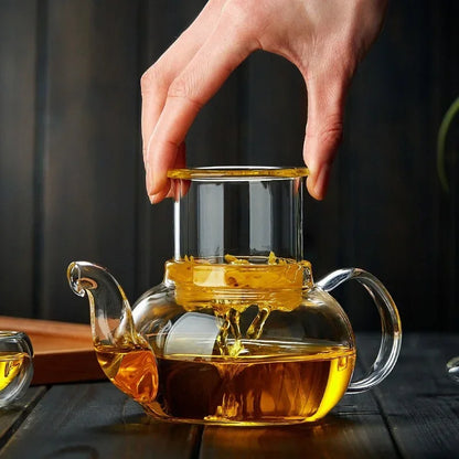 Heat-Resistant Glass Teapot - Flower Tea Pot