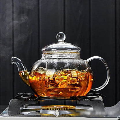 Heat-Resistant Glass Teapot - Flower Tea Pot