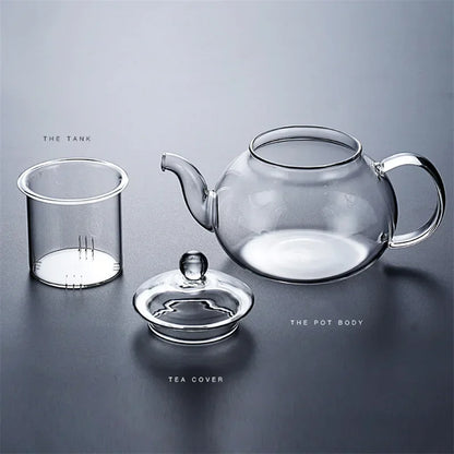 Heat-Resistant Glass Teapot - Flower Tea Pot