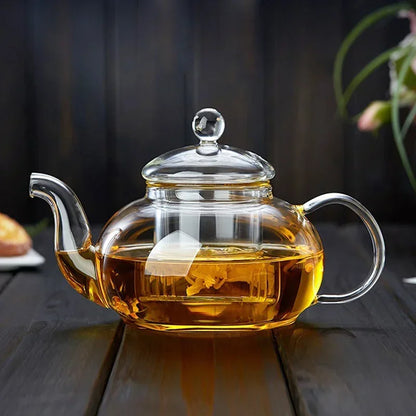 Heat-Resistant Glass Teapot - Flower Tea Pot