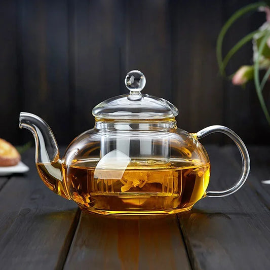 Heat-Resistant Glass Teapot - Flower Tea Pot