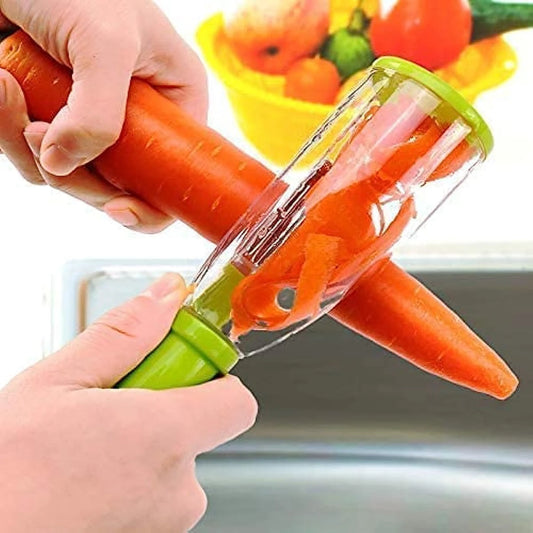 1Piece of Peeler with container Stainless steel blade,Both fruits and vegetables are suitable