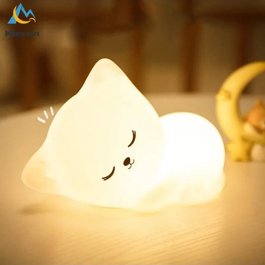 Soft Silicone Cat LED Night Light