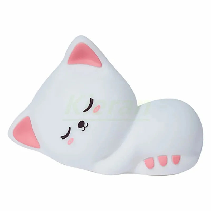 Soft Silicone Cat LED Night Light