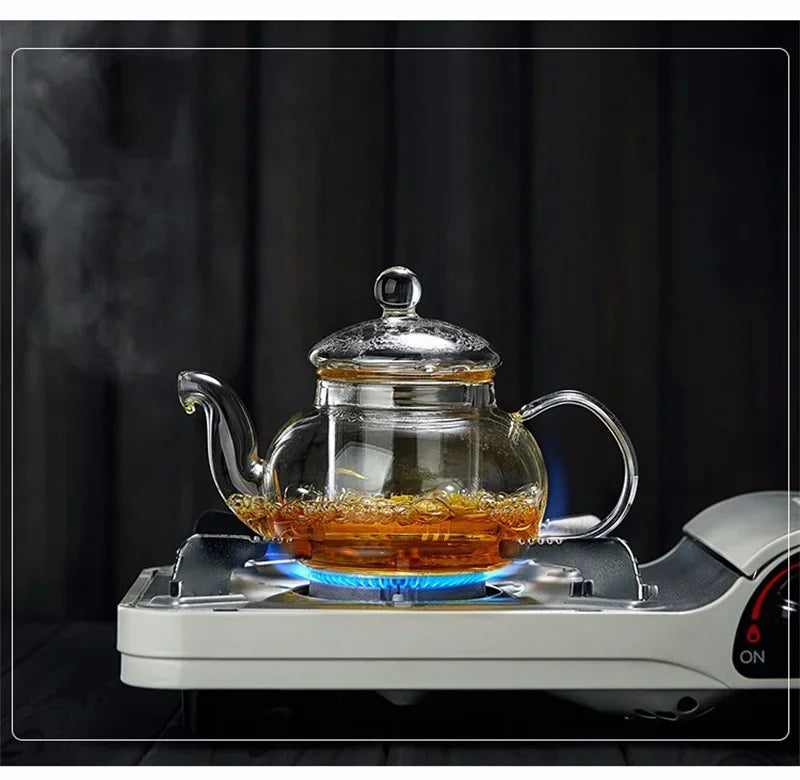 Heat-Resistant Glass Teapot - Flower Tea Pot