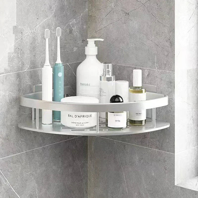 Bathroom Nail-free Shelf Shower Corner Shelf Aluminum Shampoo Shelf Shower Supply Storage Bathroom Accessories