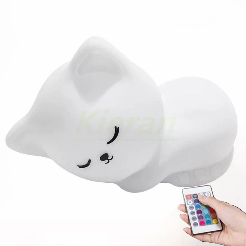 Soft Silicone Cat LED Night Light
