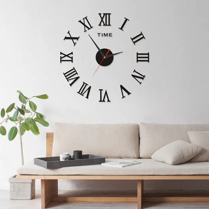 3D Acrylic Digital Wall Clock Large Round Wall Clock