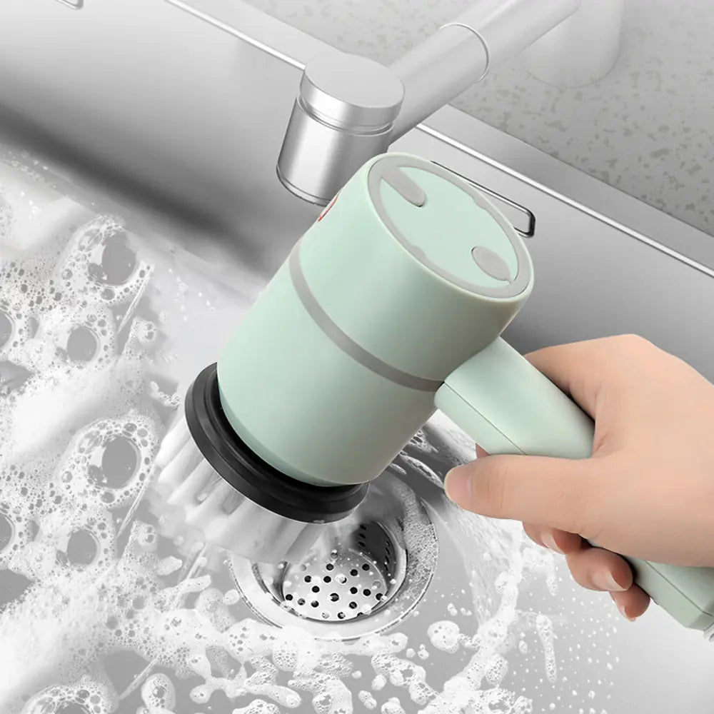 Electric Cordless Cleaning Brush – 3 Brush Heads